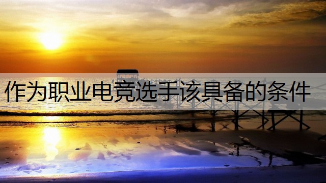 作为职业电竞选手该具备的条件